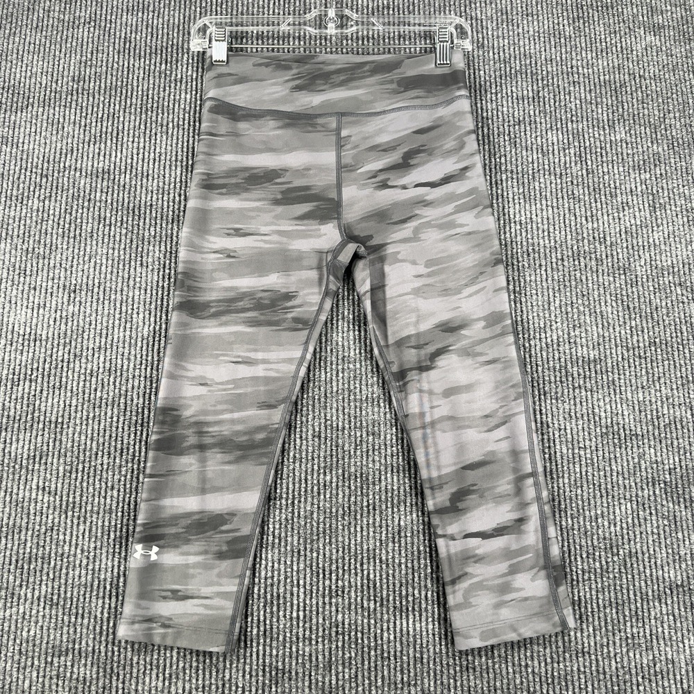 Under Armour Leggings Womens Small‎ Gray Camo Heat Gear Compression Activewear